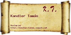 Kandler Tamás névjegykártya